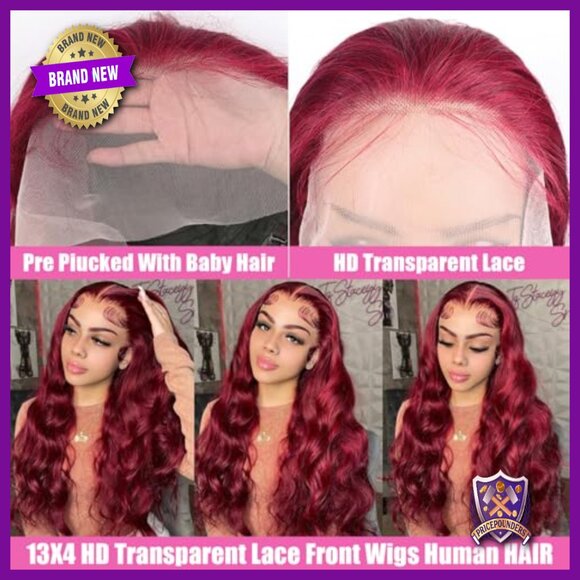13x4 HD Lace Front Wig Human Hair Body Wave 180% Density Glueless 24 Inch main image 4